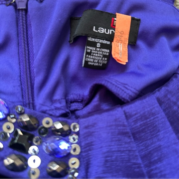 Elegant Purple Halter Dress size 8 - Picture 3 of 11